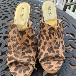 Michael Kors leopard wedges
